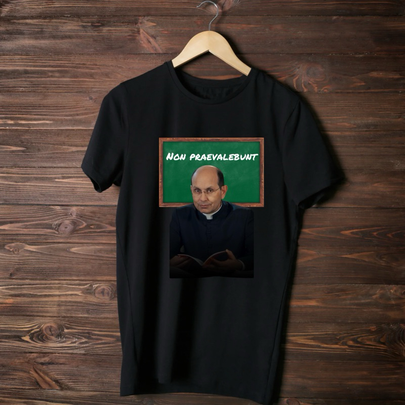 Camiseta Unissex Algodão T-shirt Católica Padre Paulo Ricardo - Non praevalebunt - Adulto e Plus Size