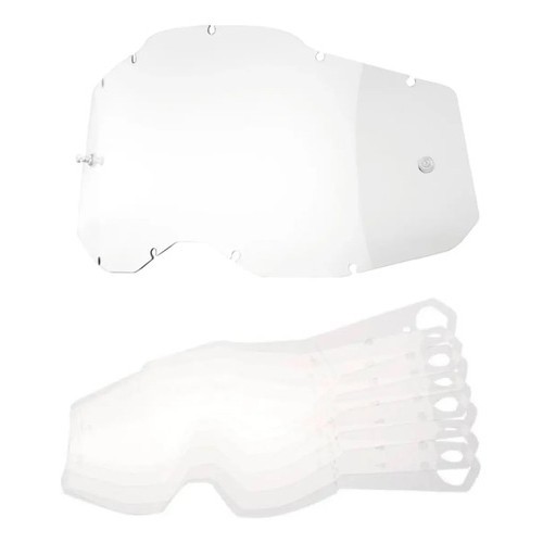 Kit Lente Transparente + 10 Tear Off Óculos Lift 100% 1ª Geração Off Road