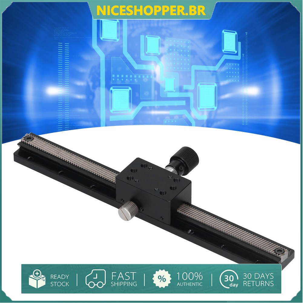 X-Axis Linear Stage Dovetail Groove Curso Longo Fine Tune Plataforma Mesa Deslizante HC25-A200