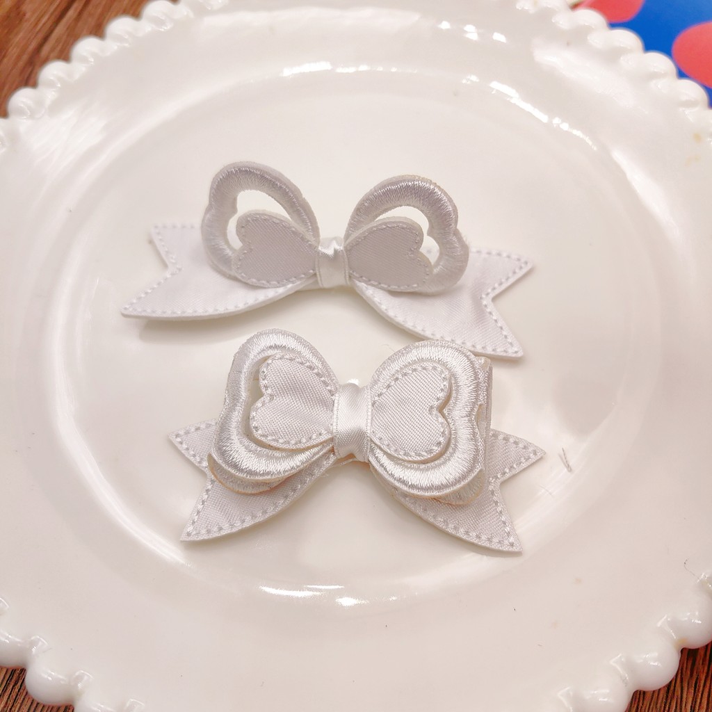 Se você quiser comprar Amoy Love Heart Tridimensional Fresh Bow Dovetail Bordado Patch Grampo de cabelo para animais de