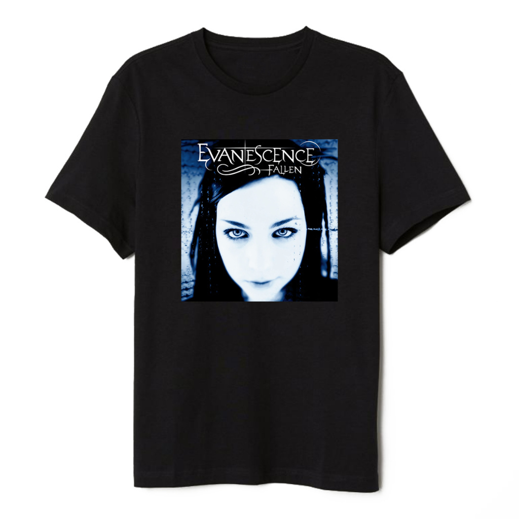 Camisa Evanescence Fallen Show Lançamento Camiseta de Rock Blusa em Algodão