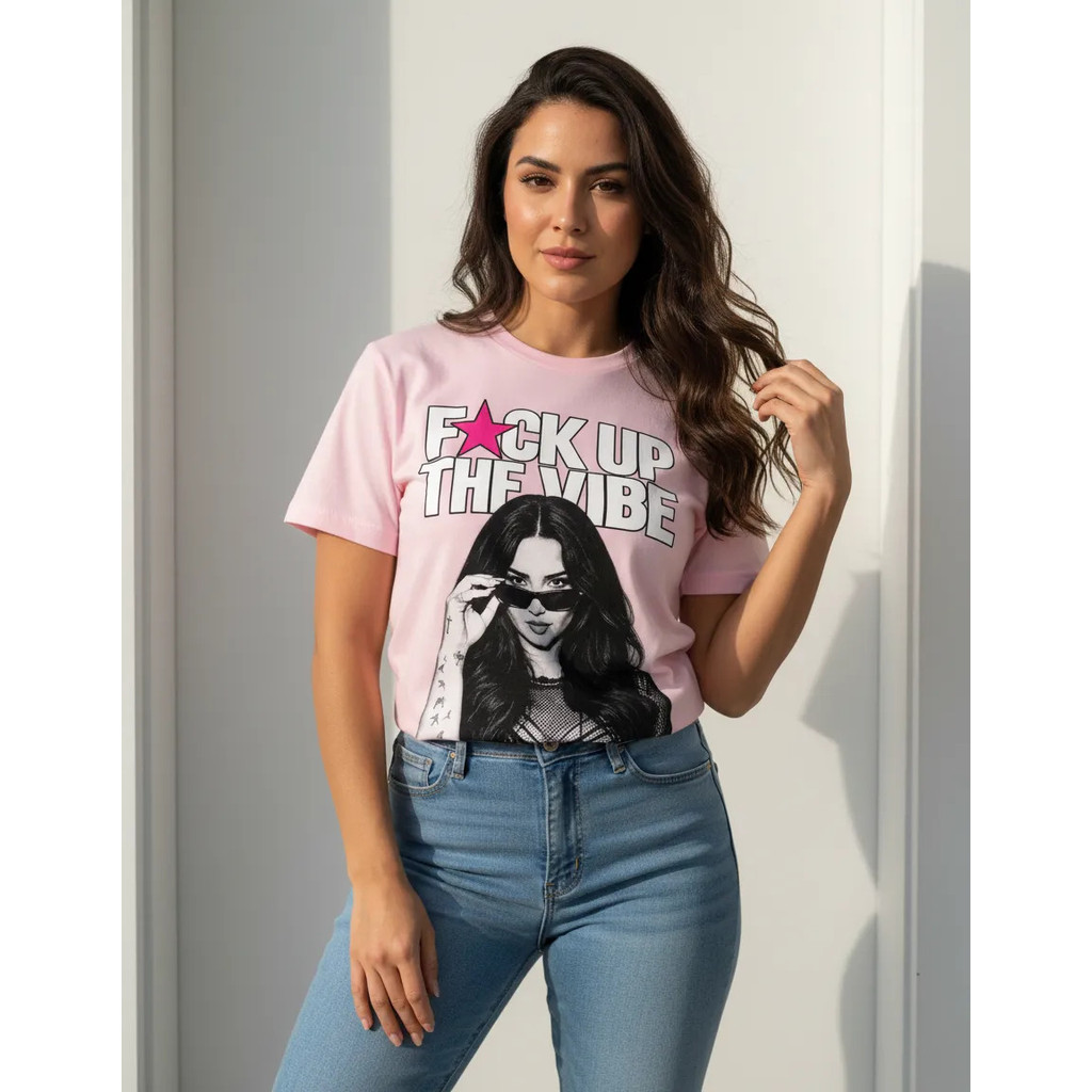 Camiseta Demi Lovato Feminina Estampada Rock In Rio Pop Show