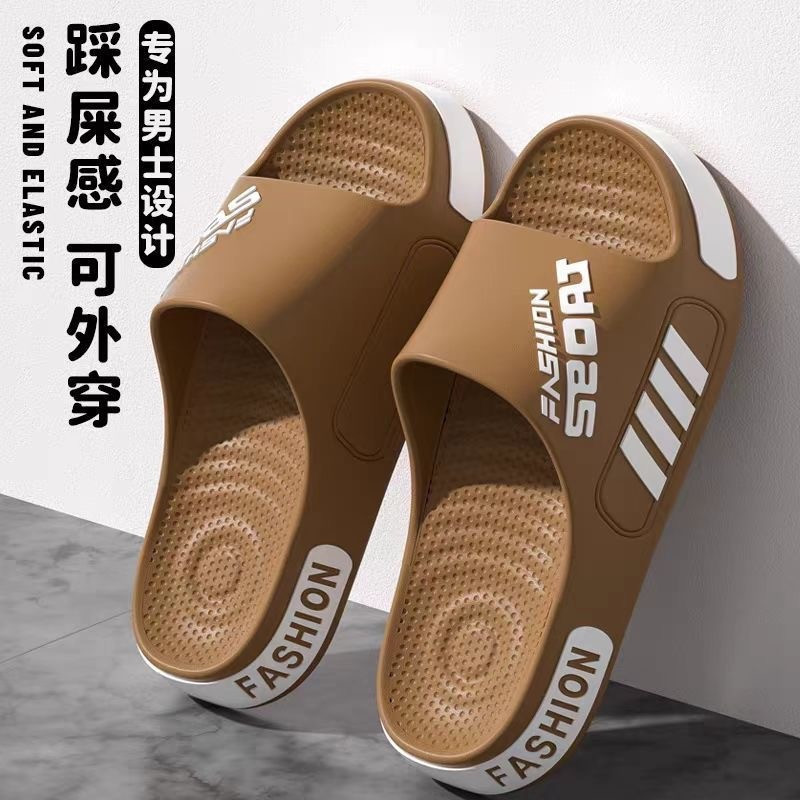Men's Summer Slippers 2024 New Indoor Home Bathroom Non-Slip Large Size Sports Sandals SWUR