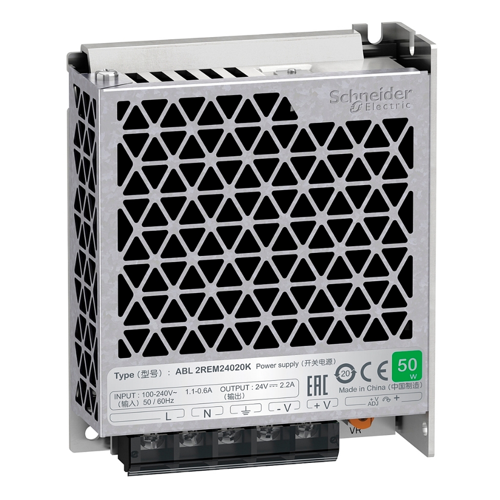 Fonte De Alimentação Chaveada S=24Vcc 50W 2.2A 110/220Vac Monofásico ABL2REM24020K - Schneider Electric