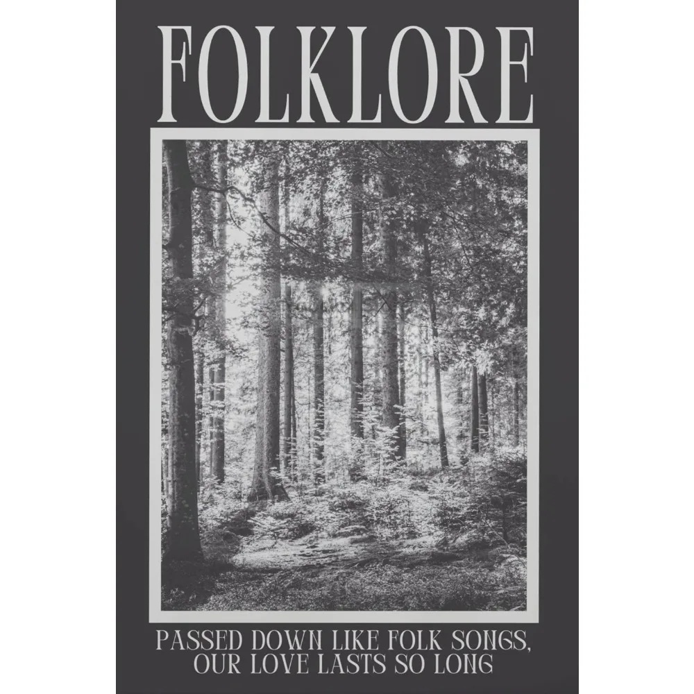 Quadro decorativo Folklore álbum conceitual monocromático (1 peça)