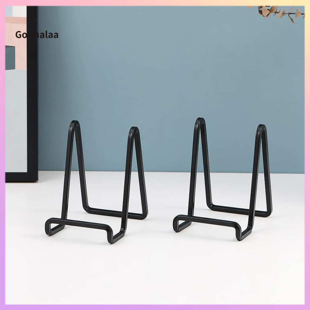 Metal Picture Frame Easel Stand Rustproof High Stability Tabletop Display Holder for Photos Art Plates – Multipurpose