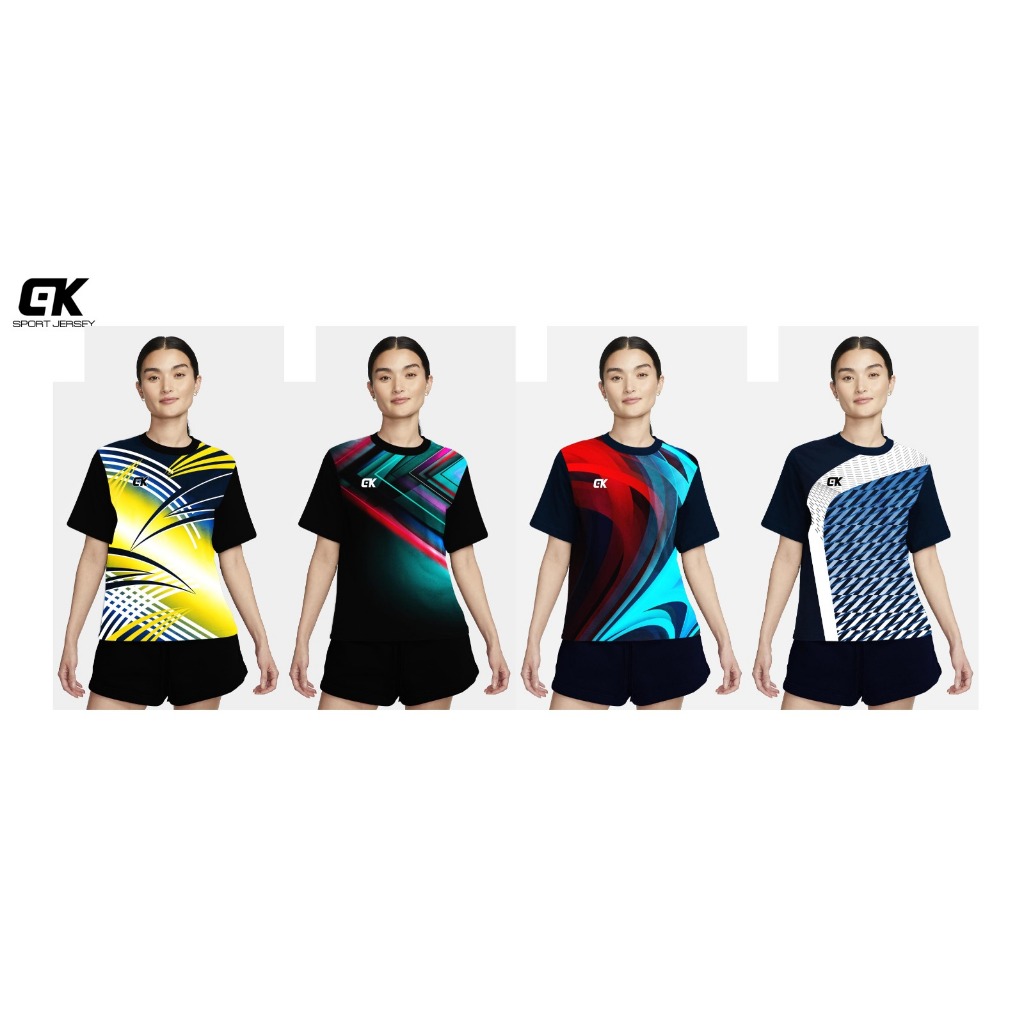 T-Shirt Esportivo Feminino Para Meninas Treinamento FUTSAL Futebol BADMINTON RUNNING GYM Voleiball JERSEY