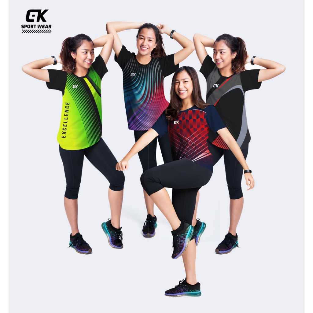 Camisa De Futebol Feminina JERSEY De Treinamento BADMINTON Voleiball FUTSAL RUNNING GYM