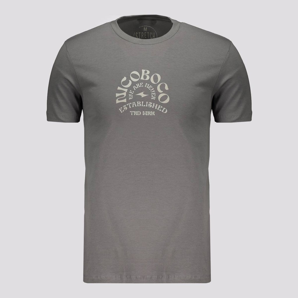 Camiseta Nicoboco Stretch Andros Cinza Escuro