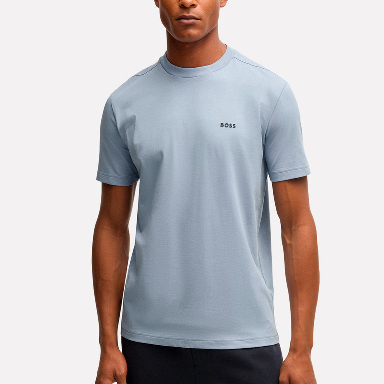 Camiseta Hugo Boss masculina Regular Fit Stretch Tee 054 Cinza Claro