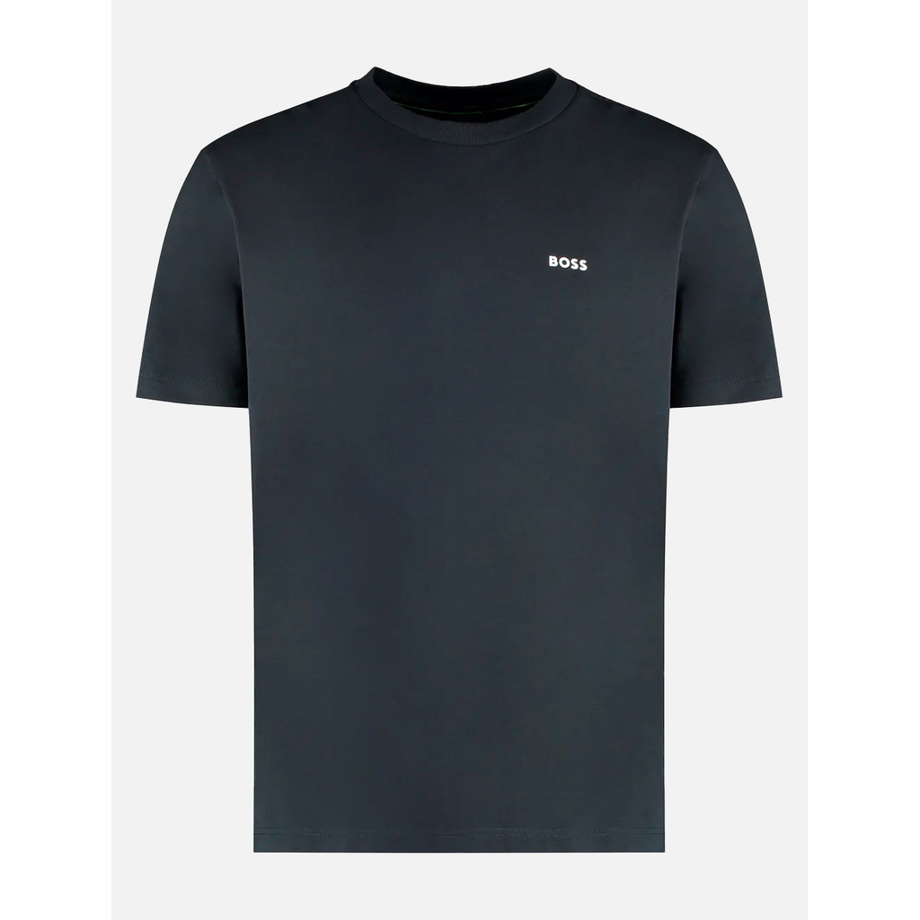 Camiseta Hugo Boss Masculina Regular Fit Stretch Tee 402 Azul Marinho