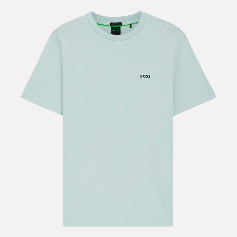 Camiseta Hugo Boss Masculina Regular Stretch Tee 447 Azul Turquesa