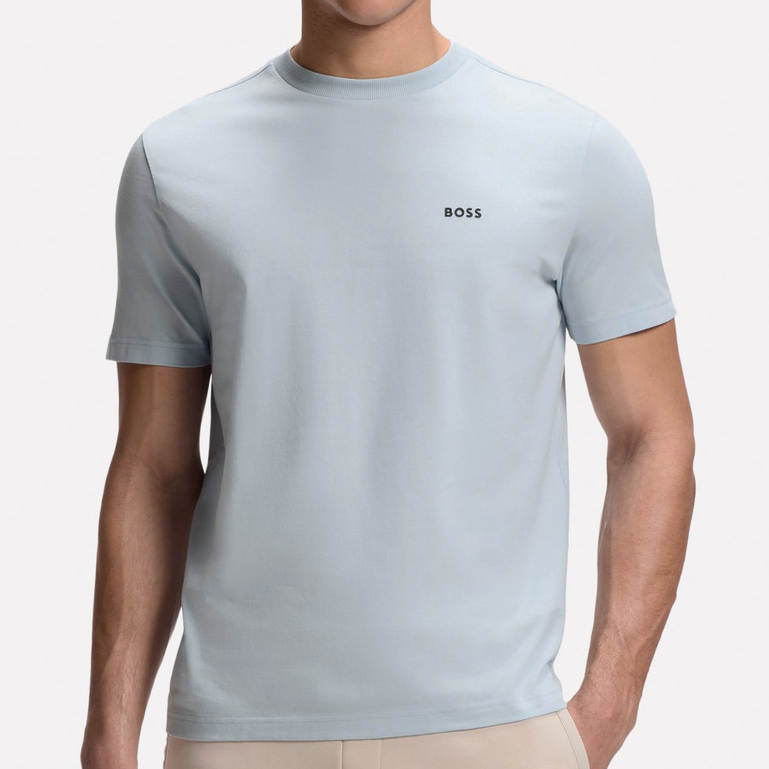 Camiseta Hugo Boss Masculina Regular Stretch Tee 026 Cinza Escuro