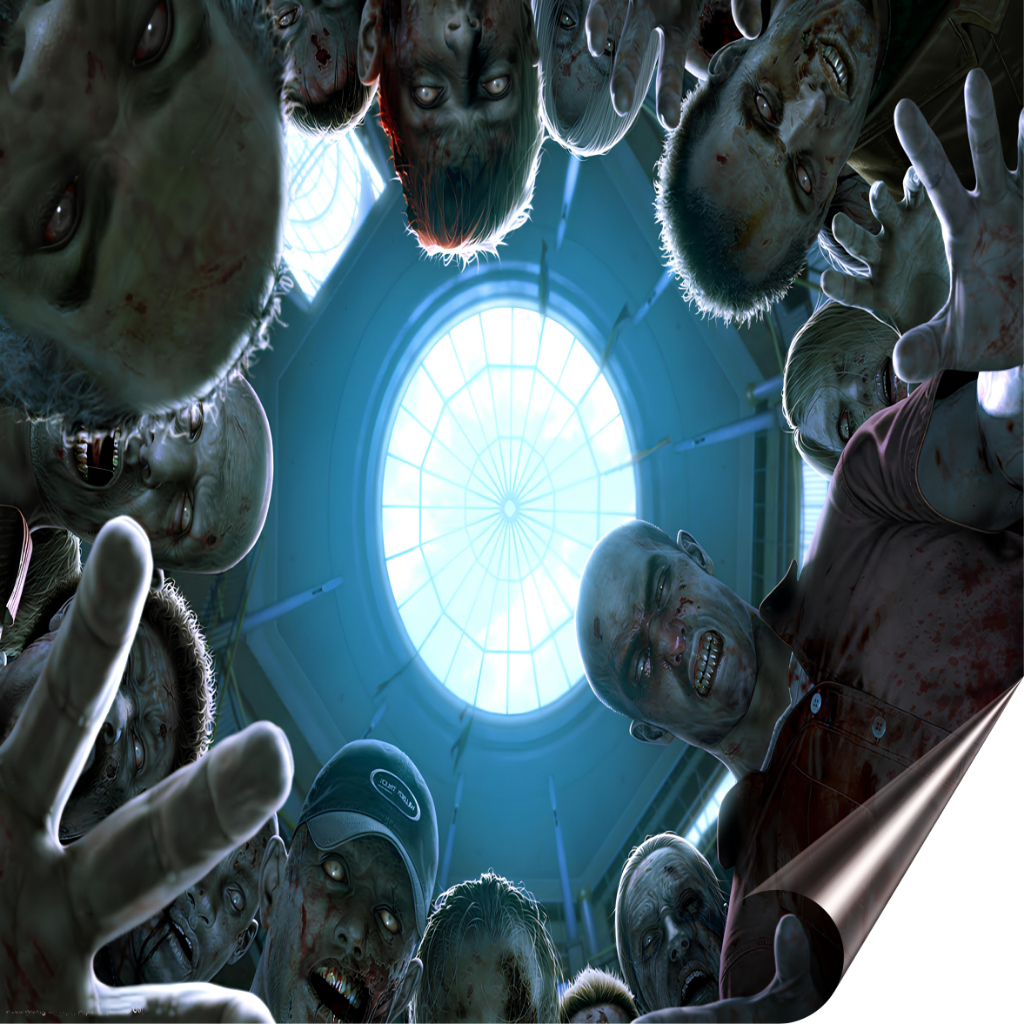 ADESIVO VINIL - 60x60 cm - ZUMBI - HALLOWEEN - TERROR - MORTO VIVO