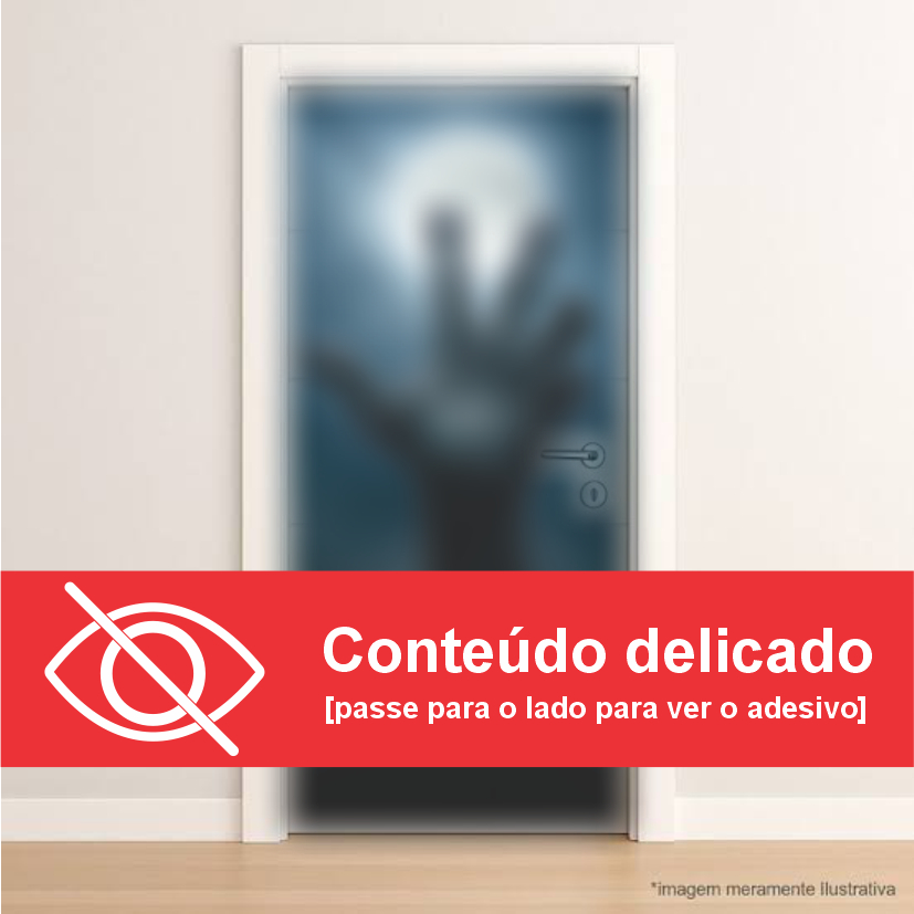 Adesivo Decorativo para Porta  Tema de Suspense ZUMBI festa de dia das bruxas
