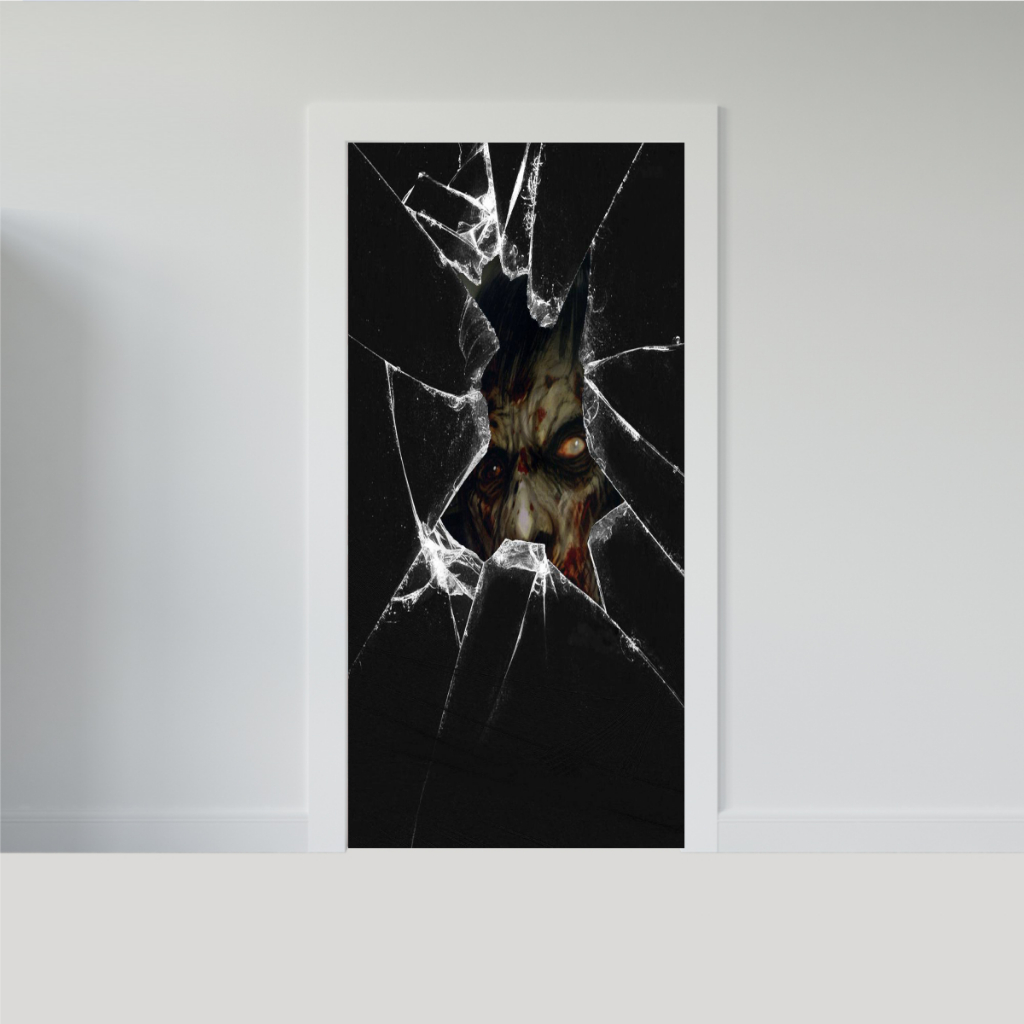 ADESIVO PARA PORTA - HALLOWEEN 5 - ZUMBI - TERROR