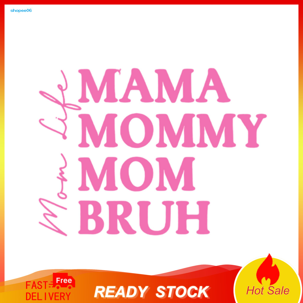 Car Stickers Eye-catching Sticker Strong Adhesive Pink Vinyl Waterproof Easy Apply Remove No Residue Fun Mom Life Decal