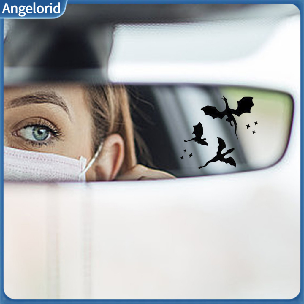 Funny Holiday Party Supplies Vinyl Bat Decals for Cars Flying Car Rearview Mirror Stickers Waterproof Pvc Halloween Spoo
