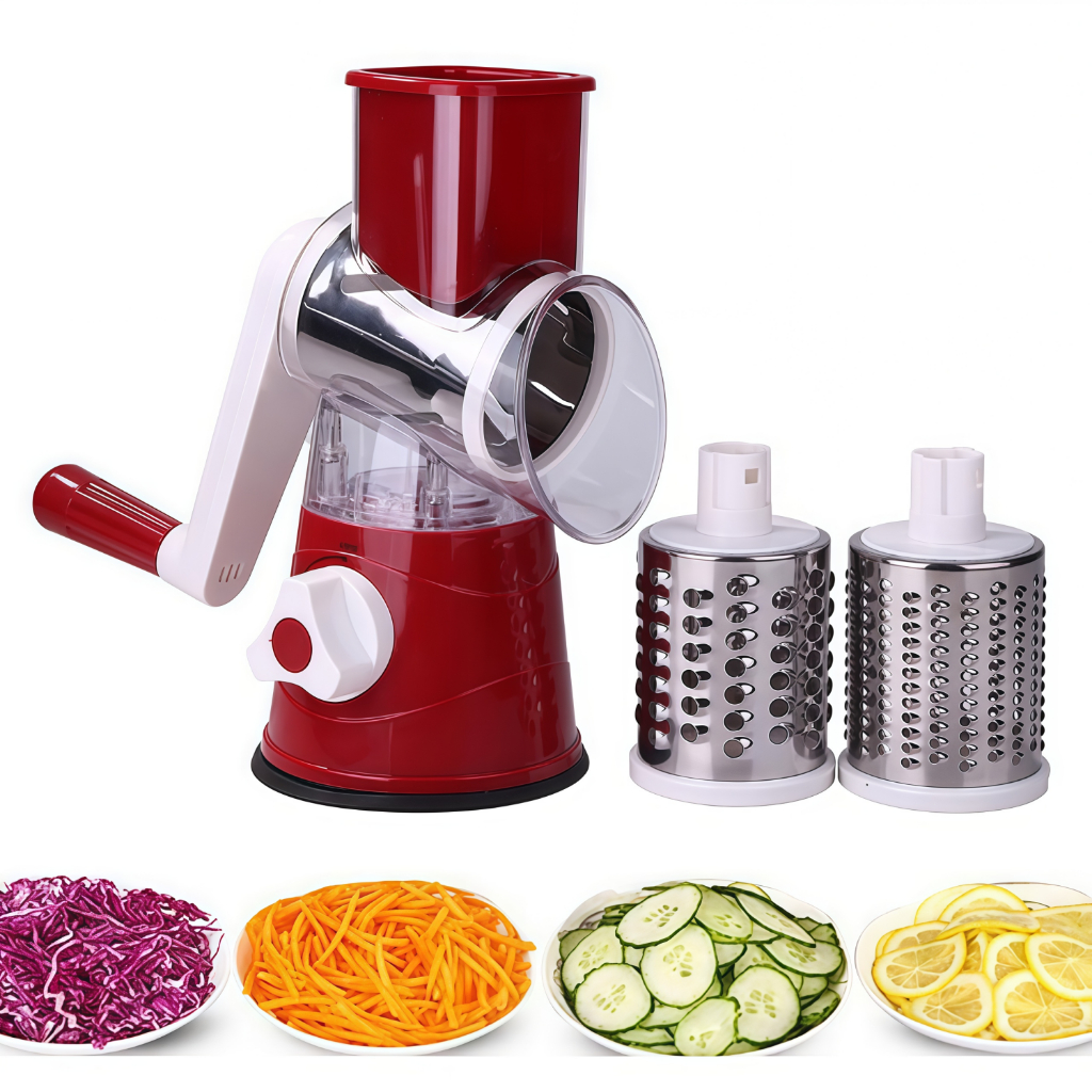 Cutter Slicer Grater Fruit Vegetables Greens Cheese Kitchen 3 Pieces Tabletop U11
