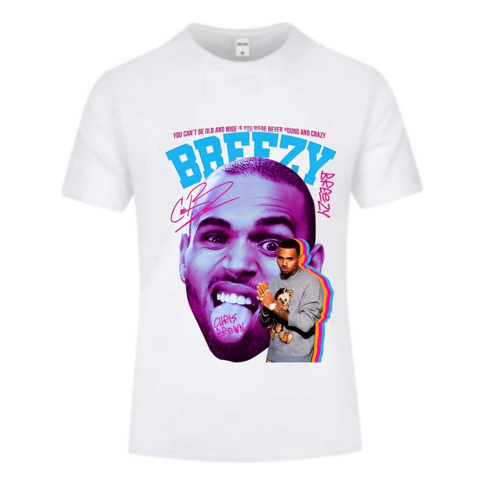 Camiseta Camisa Street Hiphop Rapper Tupac Chris Brown 6