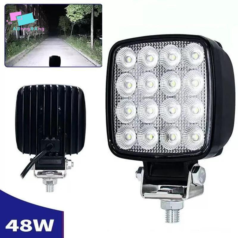 Abongbanghn 4 Polegada LED Holofote Escavadeira Squar Empilhadeira Trator Heavy Duty Blub Offroad 12V 24V 6240LM Veículo