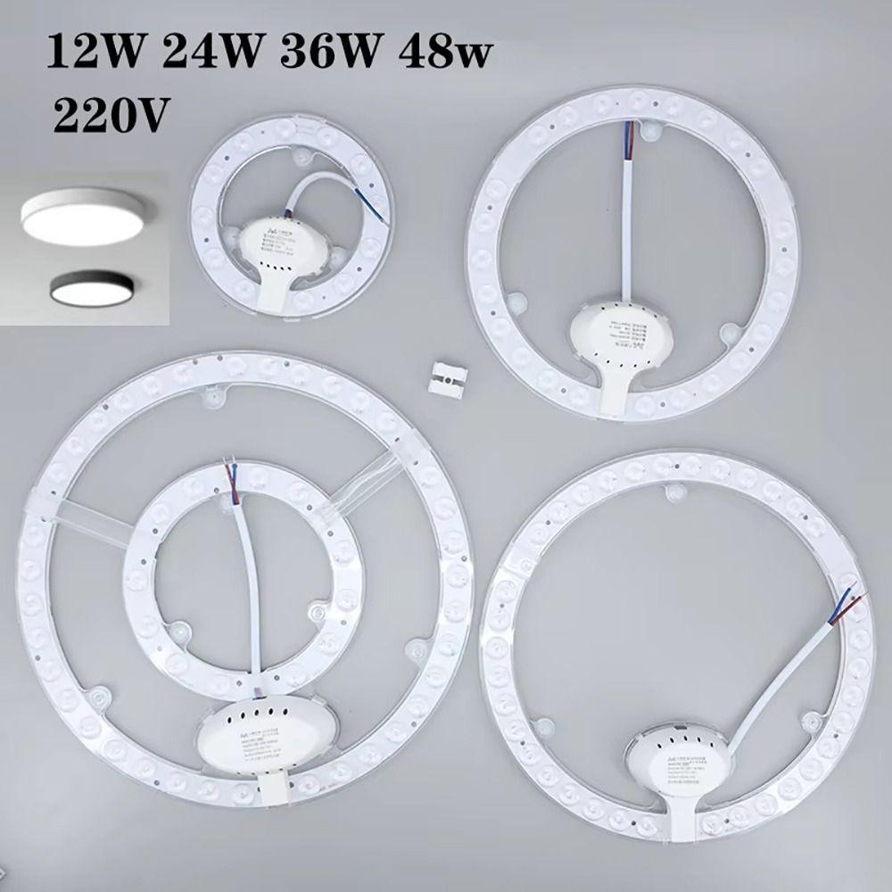 1Pcs Painel Círculo Luz , Placa Blubs Branca LED Ring Light Anel De 220V Redondo 12W 18 24 36 Lâmpada Módulo
