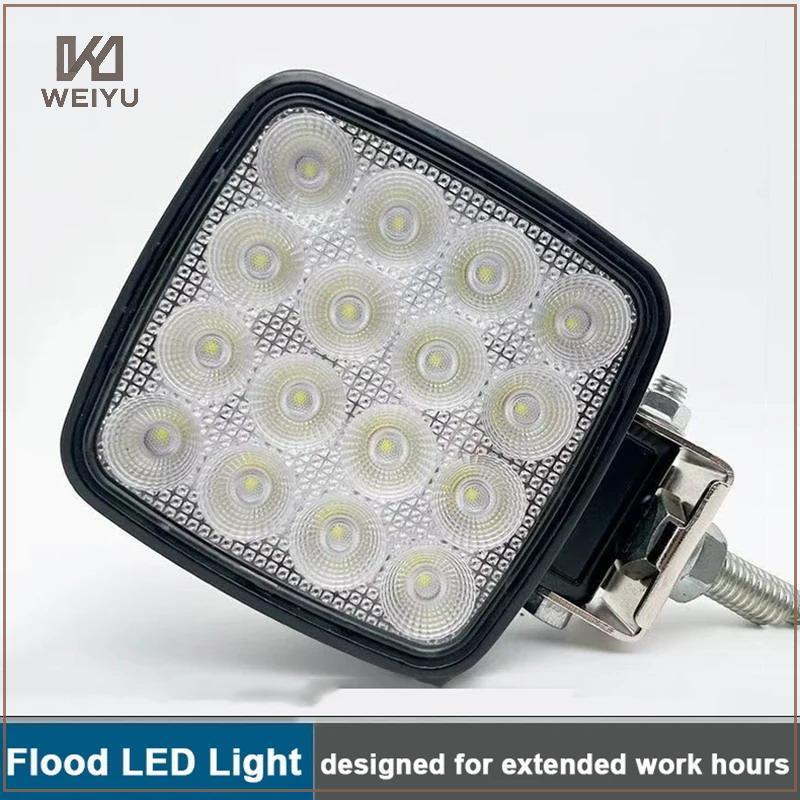 WEIYU 4 Polegada LED Holofote Escavadeira Squar Empilhadeira Trator Heavy Duty Blub Offroad 12V 24V 6240LM Veículos Agrí