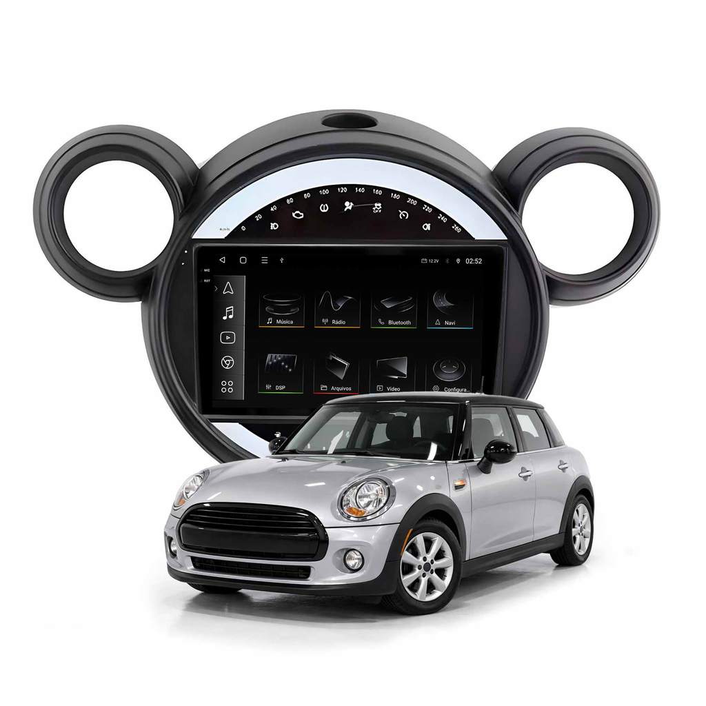 Multimidia Mini Cooper 2007 A 2016 Octacore 4+64gb 9p Carplay Android Auto Com GPS E Wifi