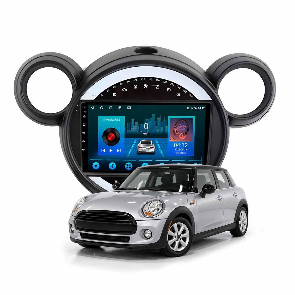 Multimídia Mini Cooper 2007 A 2016 2+64gb Quad 9p Carplay Android Auto Com GPS E Wifi