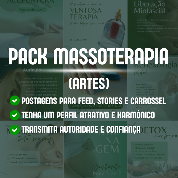 Pack Massoterapia (Artes)