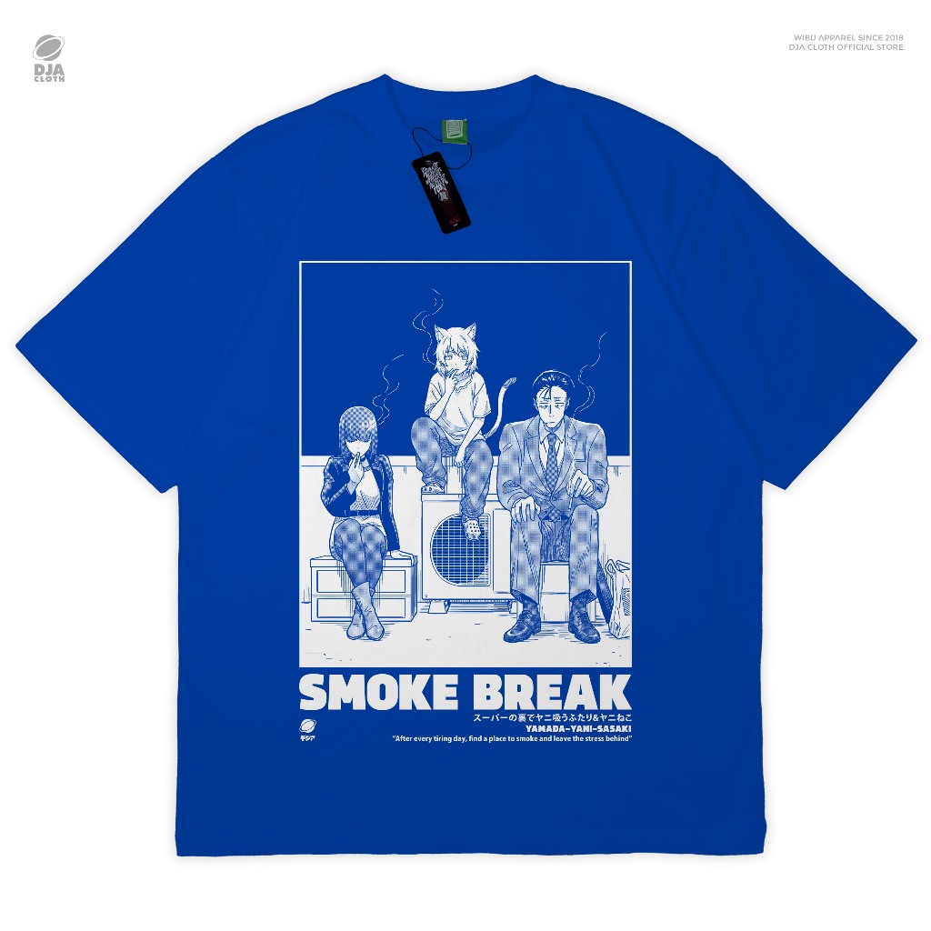 DJA Kaos Yamada Yani Neko Sasaki Taoyama Smoke Break Chainsmoker Cat YaniSuu Camiseta Anime Manga Roupas