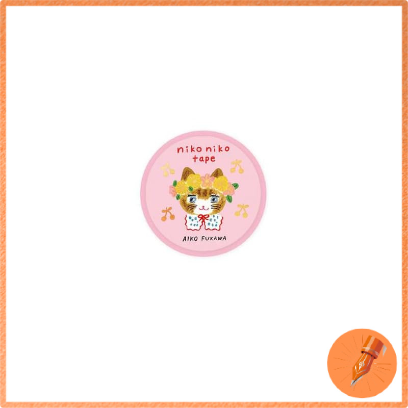 Hyogensha Masking Tape Foil Stamped Masking Tape nikoniko 21-026