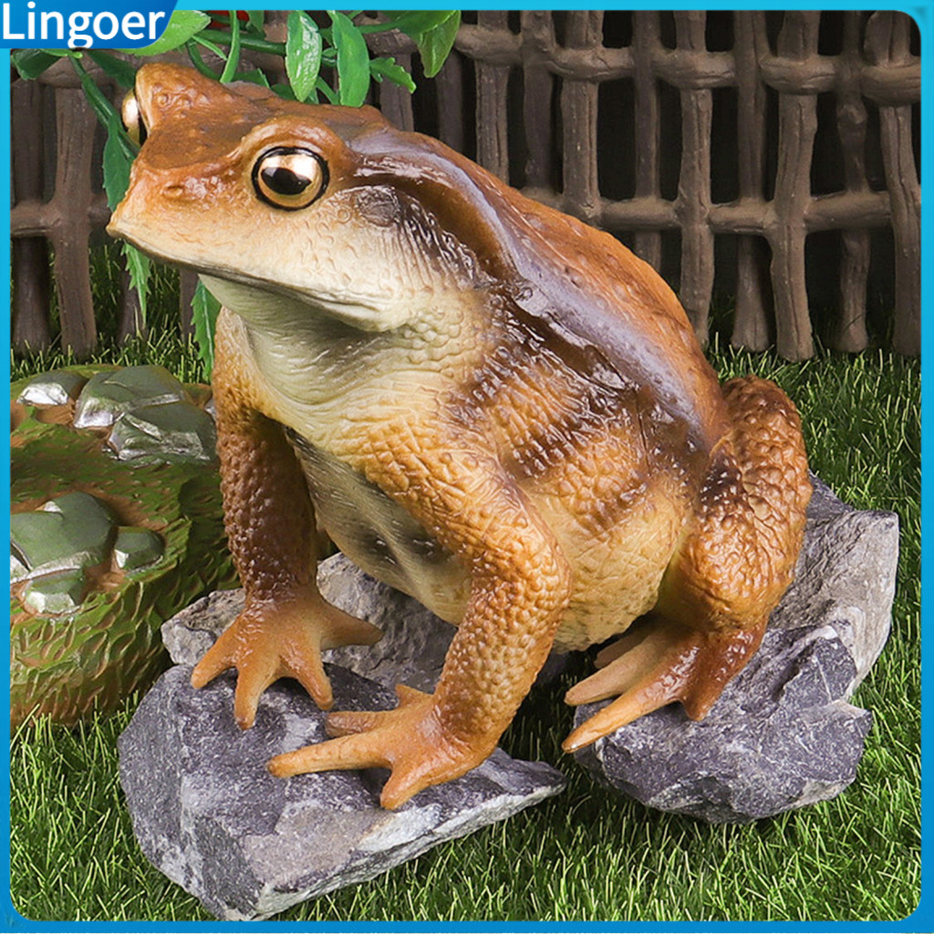 Realistic Tree Frog Figurine Toad Statue Sculpture Educational Wild Animal Model Toy for Kids Boys Girls Gift Home Decor