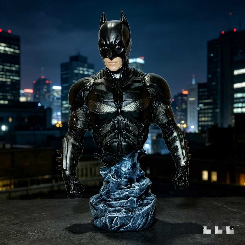 Estátua Batman em Resina 39cm Colecionável Super-Herói Geek Decoração Nerd Realista