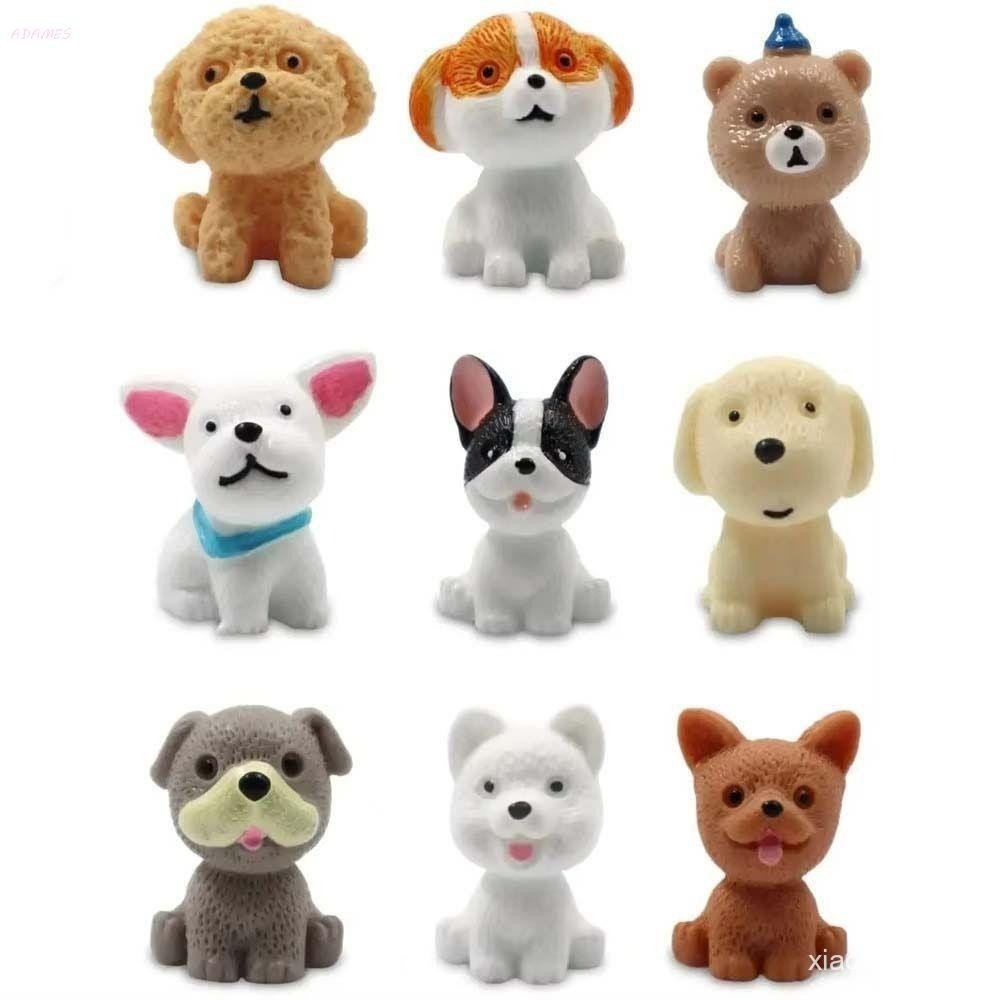 Mini Cães De Resina , Estatuetas Em Miniatura De Filhotes De Cachorro De Animais Fofos Realistas , Decoração De C