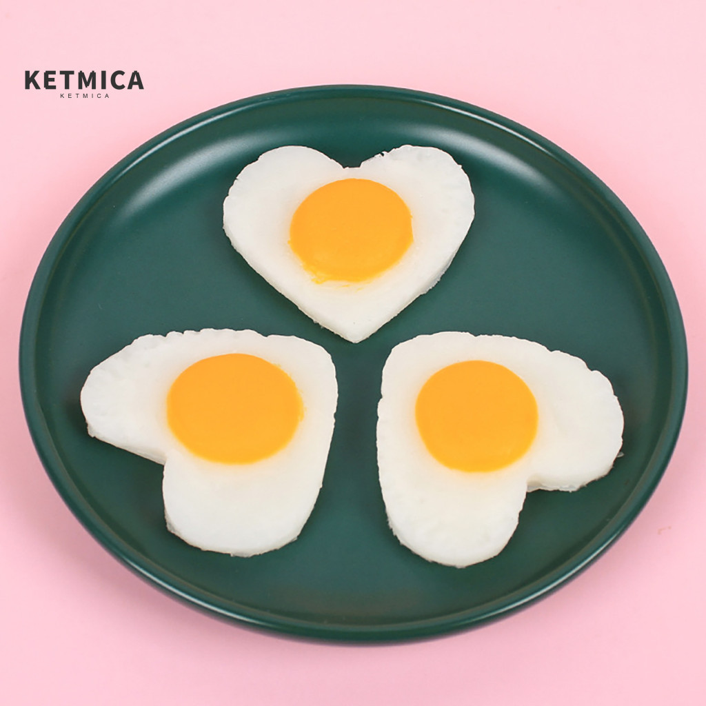 Simulated Egg Decoration Realistic Decor 1 or 2 Pcs Simulation Toy Heart-shaped Fake Poached for Home Diy Craft Photo Pr