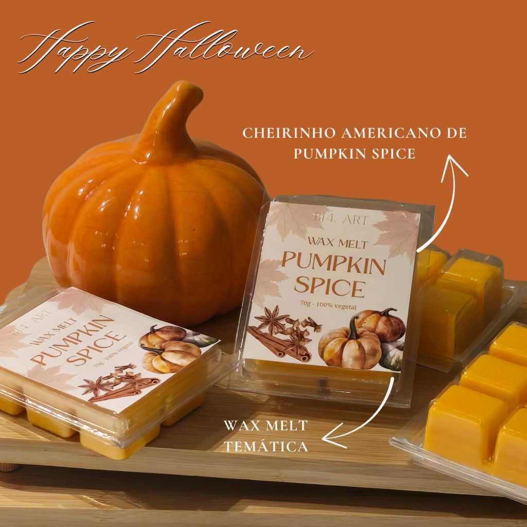Wax Melt Pumpkin Spice Halloween - Pastilhas aromáticas 70g