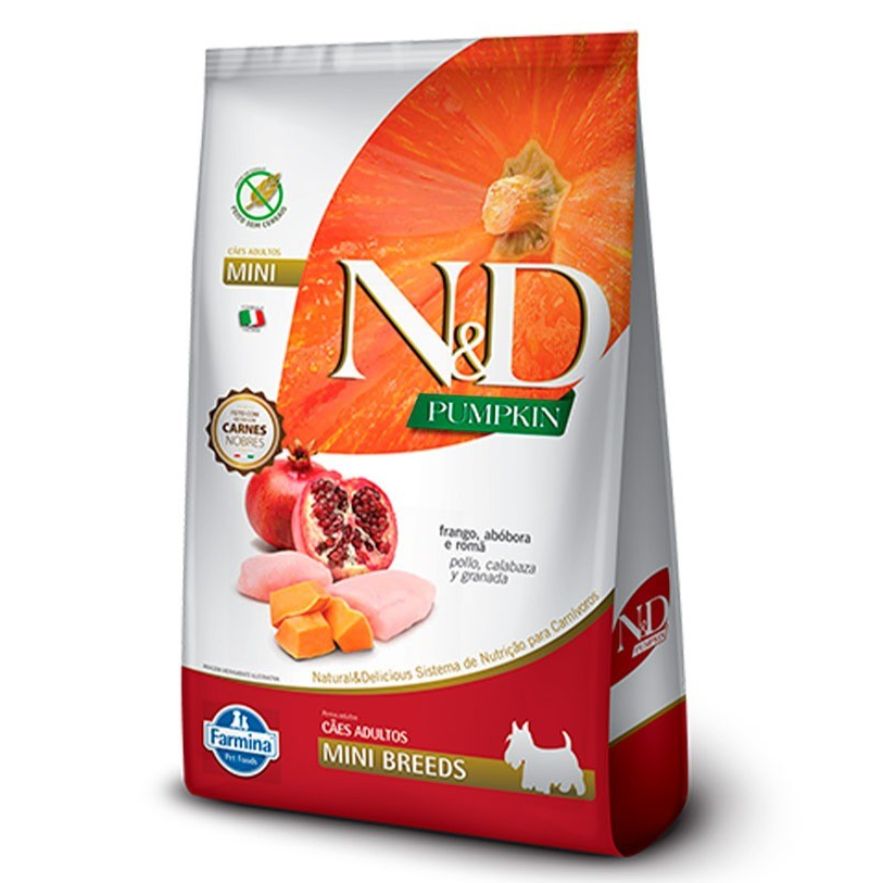 RAÇÃO ND PUMPKIN CANINE ADULTO MINI FRANGO 2.5KG