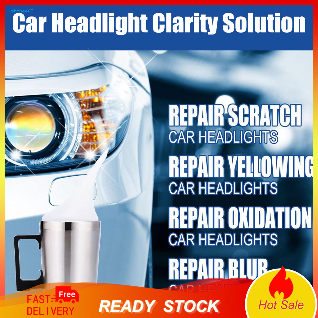 Transparent Headlight Refurbishment Vapor Restoration Kit Auto with Atomizing Cup – Long-lasting Renovation Tool for B