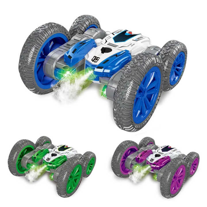 Carrinho de controle remoto Atomizing Deformation Spray de Agua 360 Luz Led Brinquedo de menino 4x4