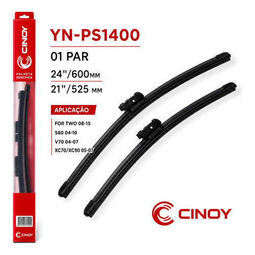 Palheta Limpador Para-brisa Volvo 2005 A 2010 E Smart Fortwo