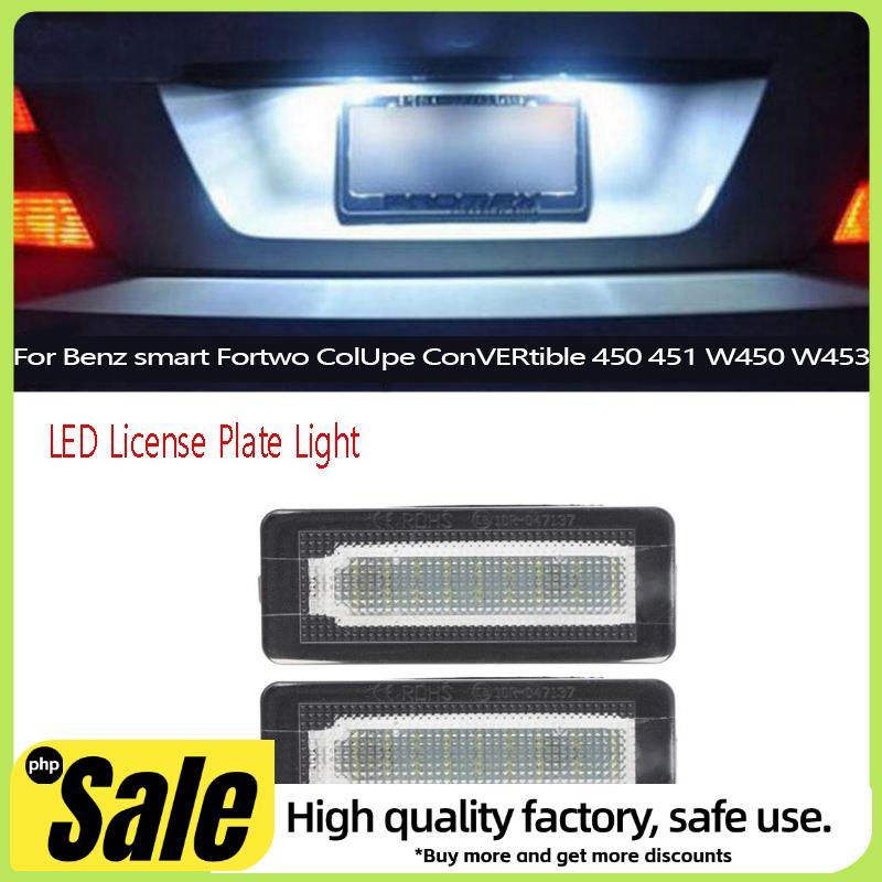 2 Pçs Carro LED Lâmpada De Etiqueta Da Placa De Licença Para Fortwo Coupe Conversível 450 451 W450 W453 Luz