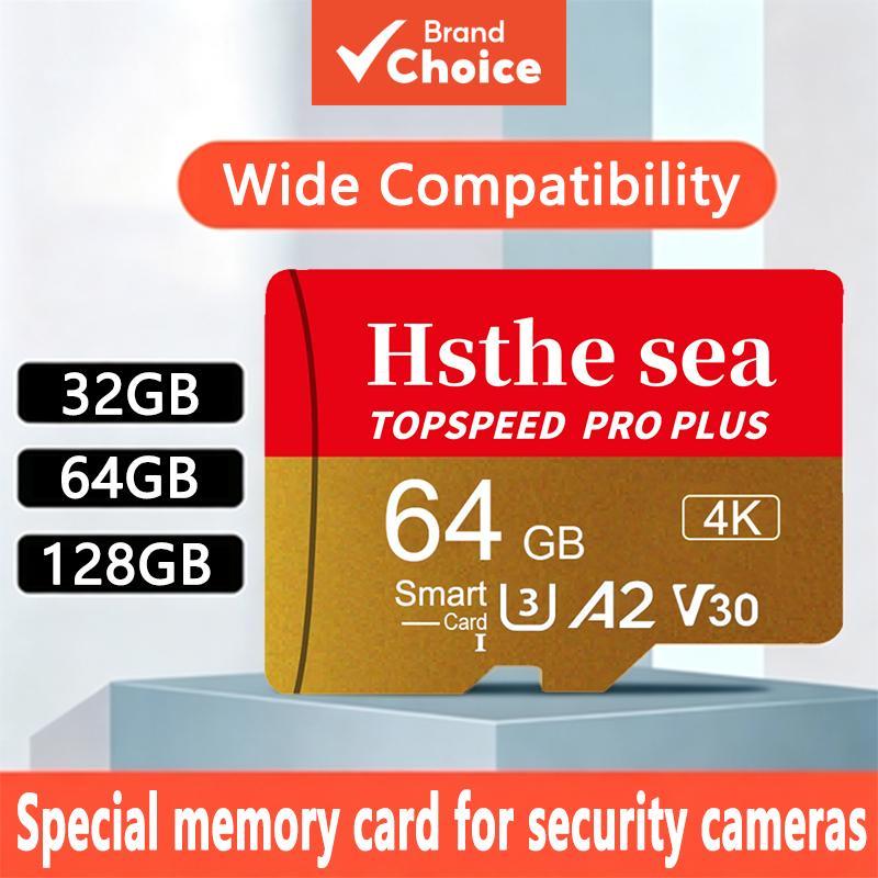 Cartão Micro SD de Alta Velocidade Classe 10 16GB 32GB 64GB para Câmera de Monitoramento Compatível com Celular, Câmera
