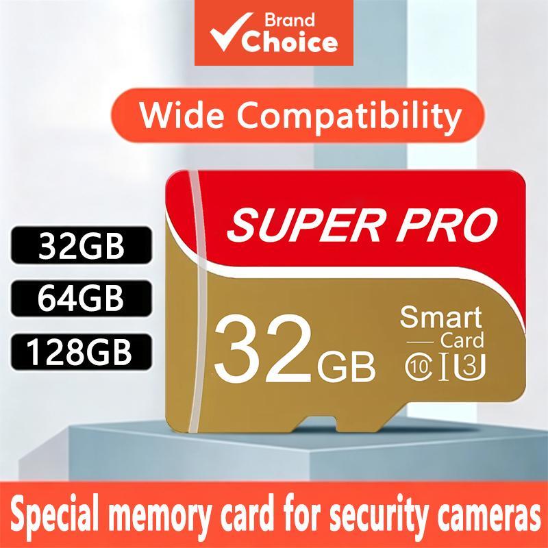 Cartão Micro SD TF de Alta Velocidade Classe 10 Dedicado para Monitoramento 32GB 64GB 128GB, Universal para Celular,