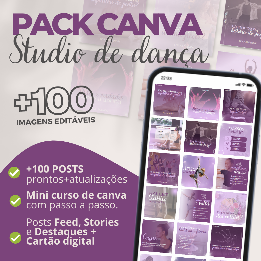 Pack Canva STUDIO DE DANÇA
