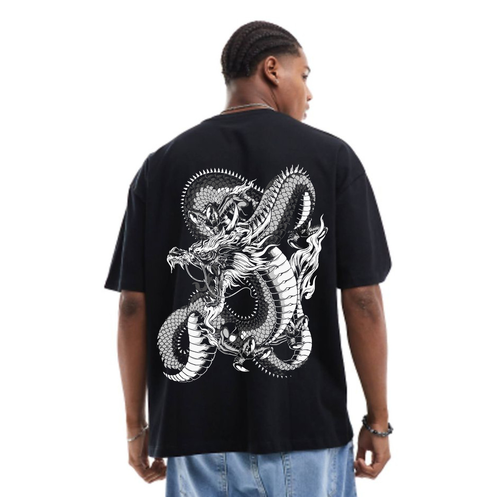 Camiseta Camisa Dragão Asiático Street Style