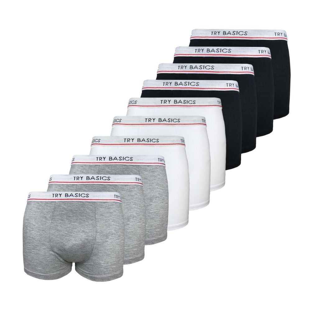 Kit 10 Cuecas Boxer Infantil Box Algodão Cotton New Basic Conforto Promoção