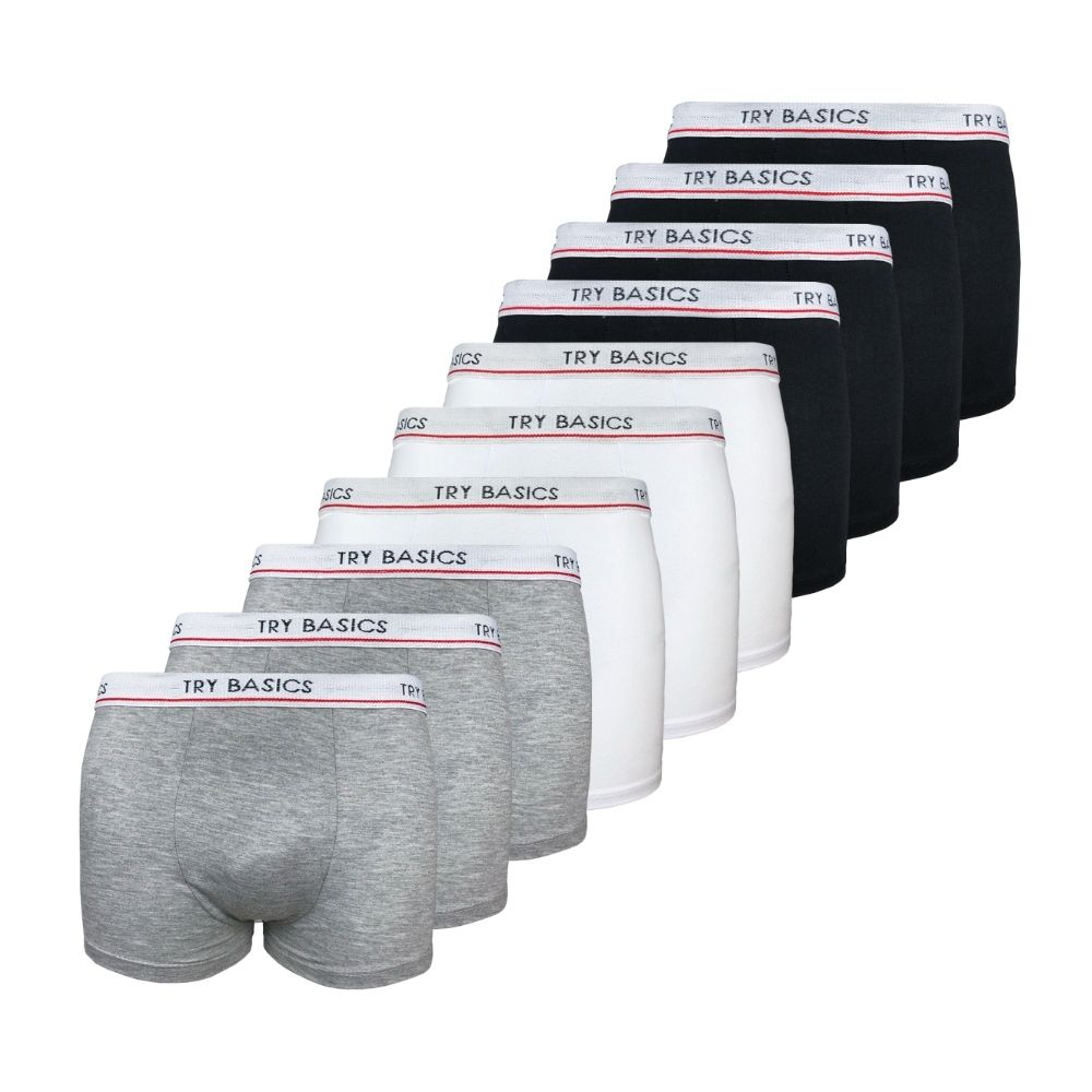 Pacote 10 Cuecas Boxer Infantil Box Algodão Cotton New Basic Conforto Promoção