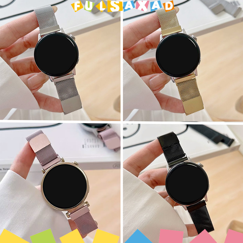 Pulseira De Metal Aço 22mm 20mm Para Relógio Samsung Galaxy Watch 7 6 5 FE/ Huawei GT 6 5/ Amazfit GTR GTS 4 Mini/Redmi
