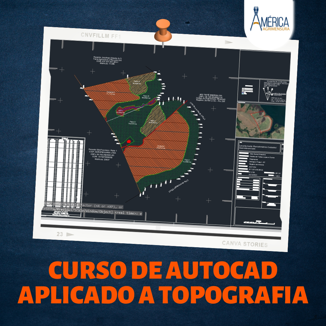 CURSO AUTOCAD VOLTADO A TOPOGRAFIA